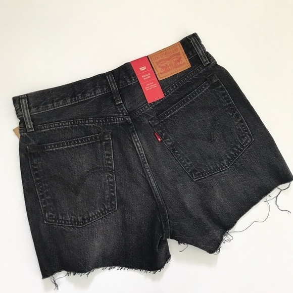 Levi’s High Rise Wedgie Short Bling Bling Blk 29 - Picture 3 of 6